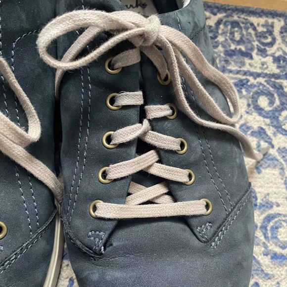 Clarks shoes Men’s 10.5 Low Top Blue Suede 1825 Plus Cushion Casual Sneaker - Picture 10 of 12